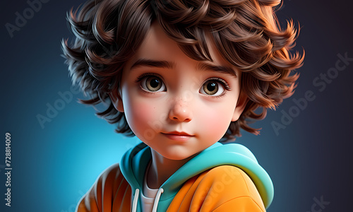Cartoon 3d character, cartoon illustration , wallpaper for kids , cute cartoon character background © P.W-PHOTO-FILMS