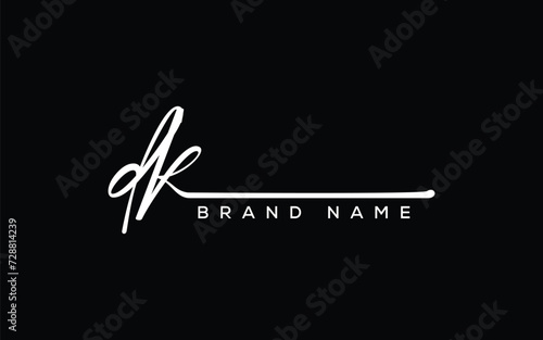 DK letter beauty handwriting vector logo. 