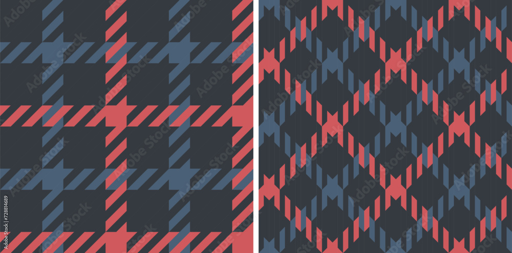 Obraz premium Plaid seamless vector tartan patterns set.