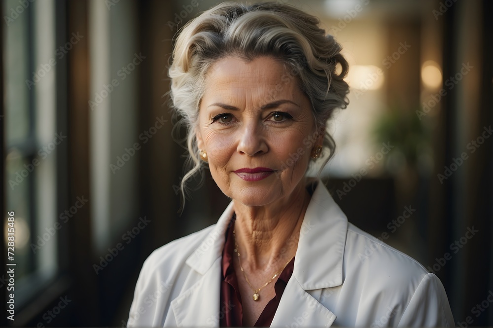 Portrait of a mature female doctor. Medical Professional. Portrait of a mature female doctor. Medical Professional.