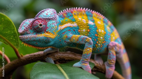 Chameleons Blending In, Fascinating photo of chameleons blending into their surroundings, showcasing their unique camouflage.