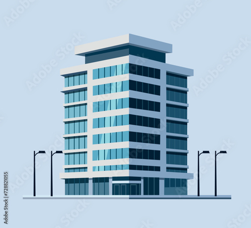 modern office building illustration