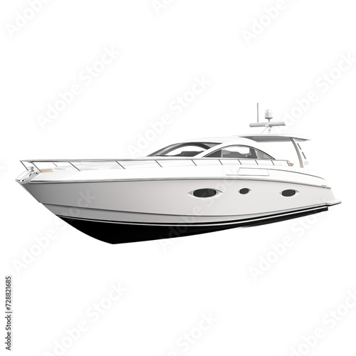 Modern boat isolated on transparent and white background. Ideal for use in advertising. Generative ai © Dima