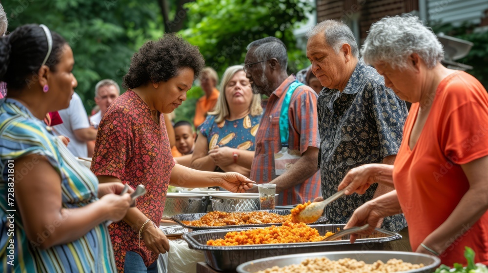 Neighborhood Gathering for Street Dining