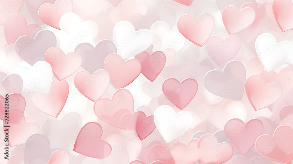 pink rose background with hearts