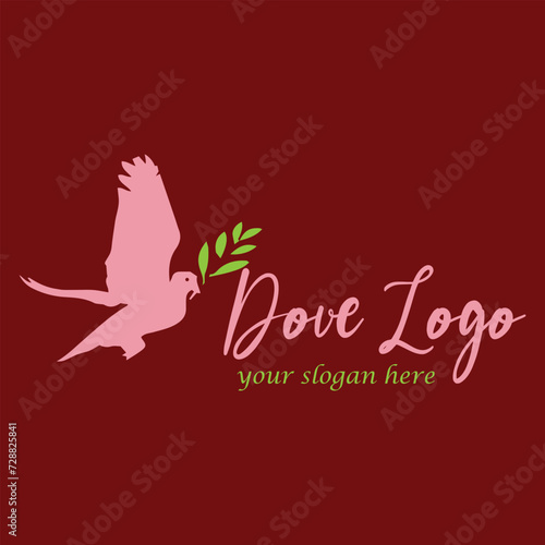 dove charity logo design vector