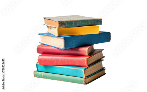 Pile of Children's Books isolated on transparent Background