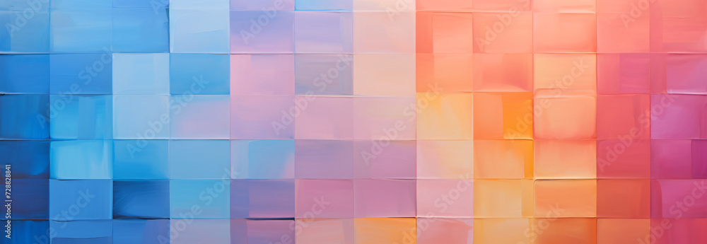 an abstract gradient paint background in pink, blue and orange, in the style of woven color planes, light-infused paintings an abstract gradient paint background in pink, blue and orange, in the style of woven color planes, light-infused paintings