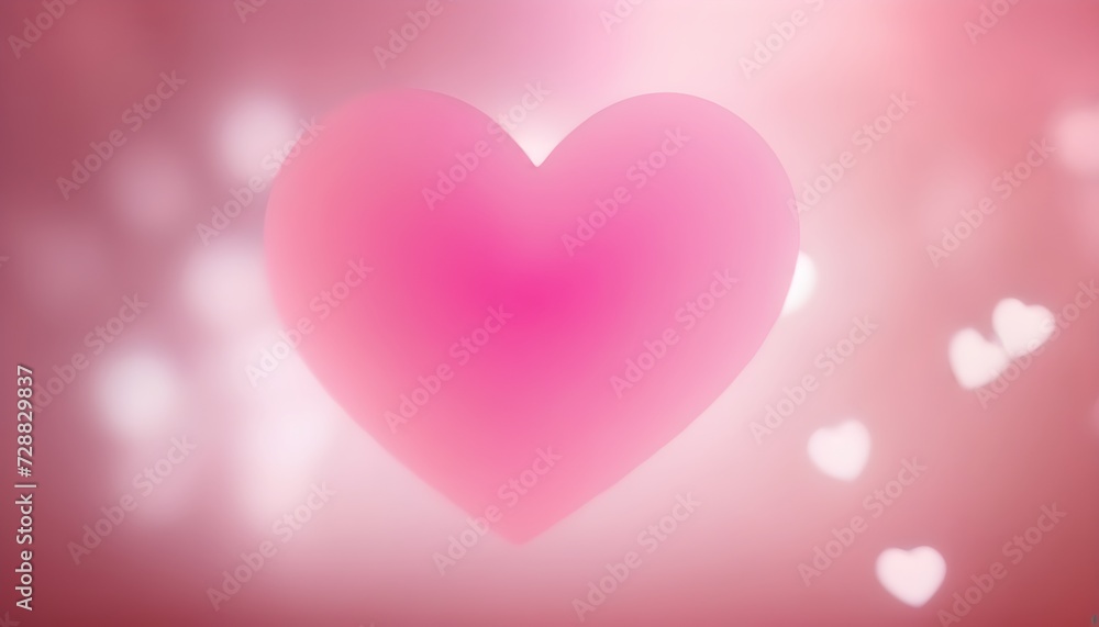 Gorgeous pink heart-shaped blurred background with clear bokeh lighting