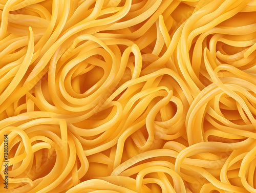 Illustration top view abstract background with raw pasta