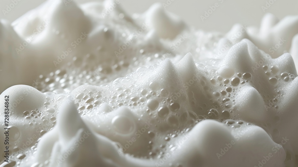 a close up of a foamy substance with drops of water on the top of the foamy substance and on the bottom of the foamy substance on the bottom of the foamy substance. a close up of a foamy substance with drops of water on the top of the foamy substance and on the bottom of the foamy substance on the bottom of the foamy substance.
