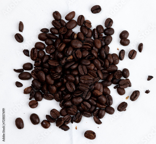 Coffee beans on white background © Harry