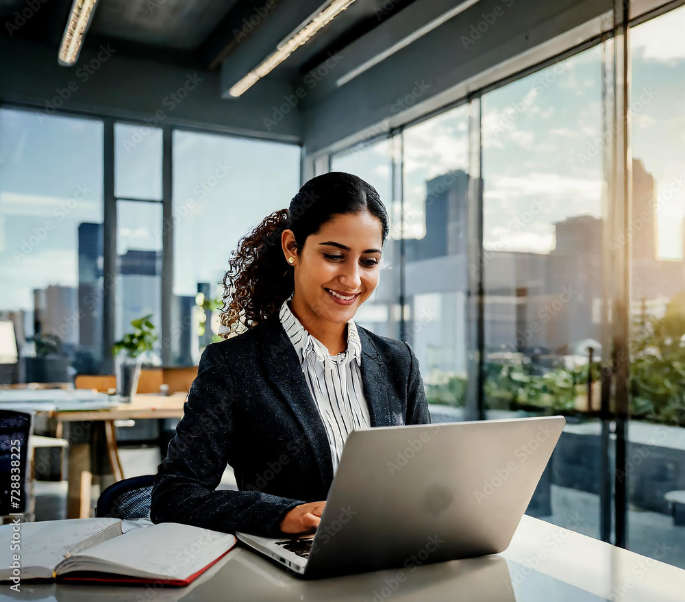 woman with laptop, generative ai woman with laptop, generative ai