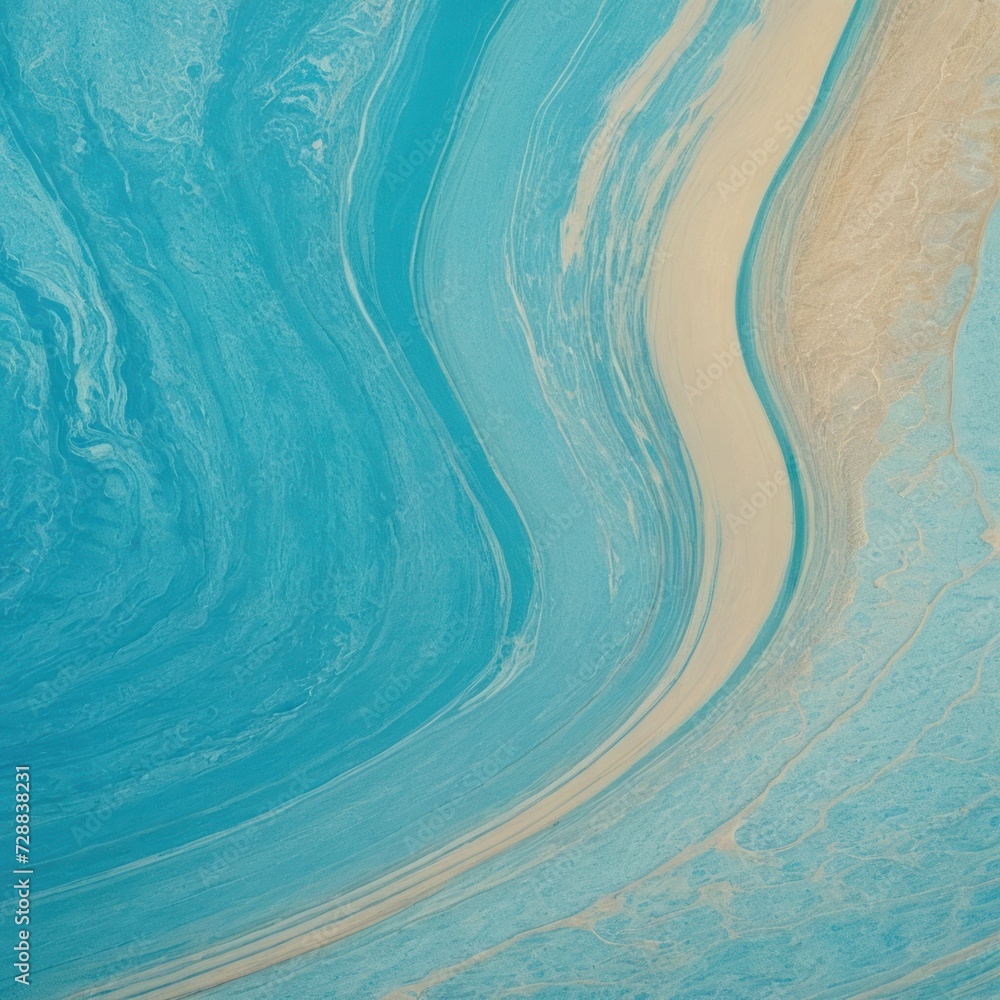a blue surface has swirl patterns
