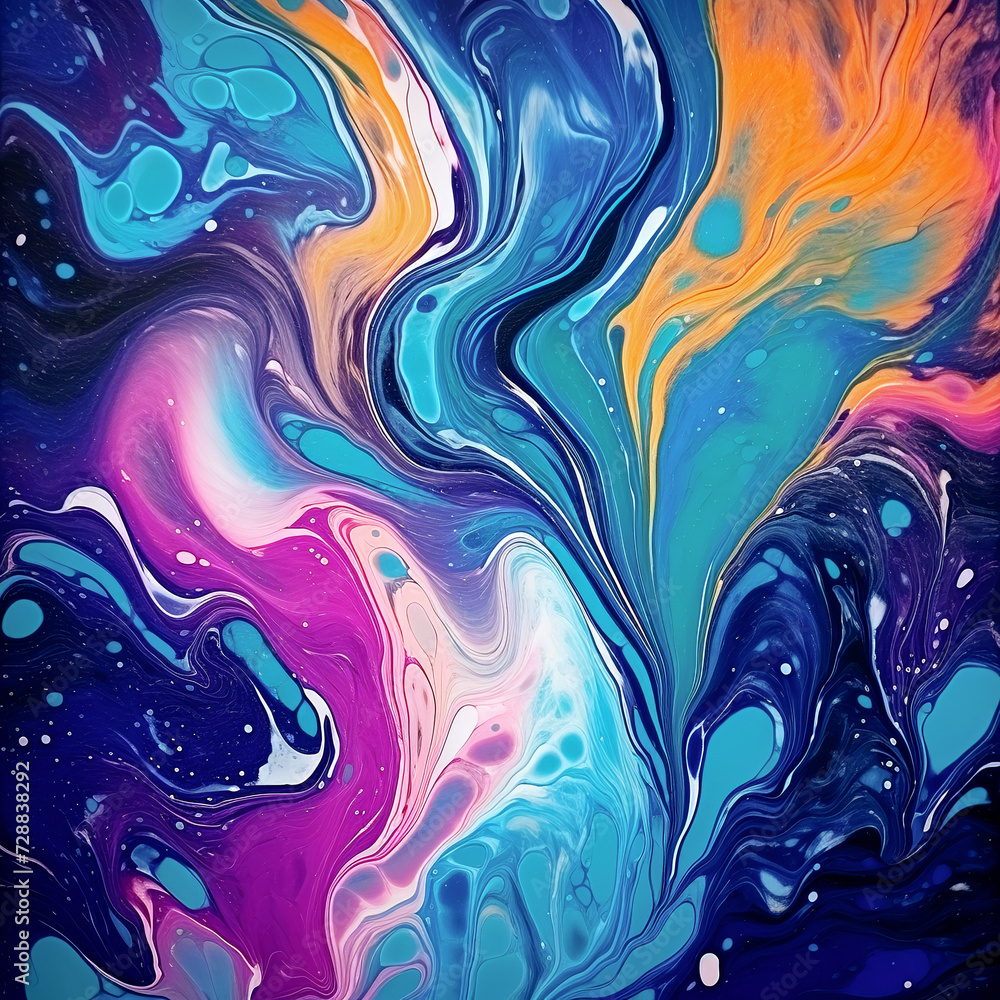 Marble abstract acrylic background. Ai art