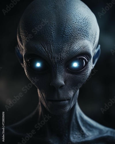 beyond our world: a comprehensive exploration of alien presences on earth, depicted through a myriad of humanoid alien faces. Ai Generated photo