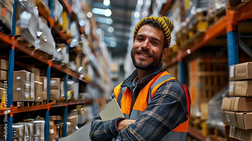 worker in the parcel and distribution warehouse worker in the parcel and distribution warehouse