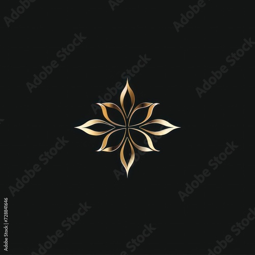 Luxurious golden logo concept with a minimalist design for a jewelry brand.