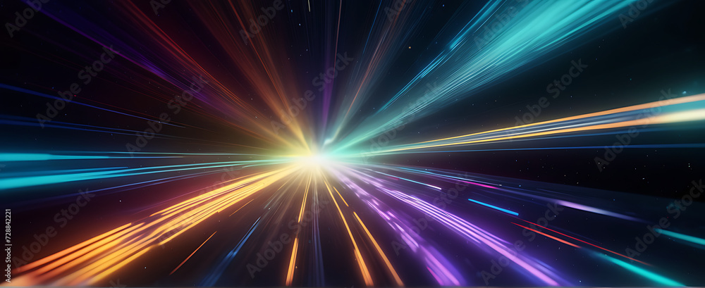 Lightspeed, hyperspace, space warp background. Colorful streaks of light gathering towards the event horizon. Lightspeed, hyperspace, space warp background. Colorful streaks of light gathering towards the event horizon.