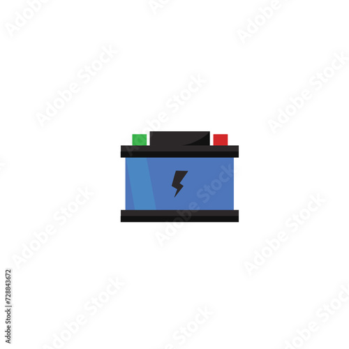 Car battery flat vector design