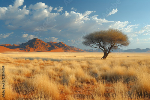 Panoramic landscape photo views over the kalahari region in South Africa photo