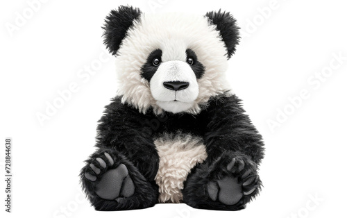 Adorable Teddy Panda isolated on transparent Background