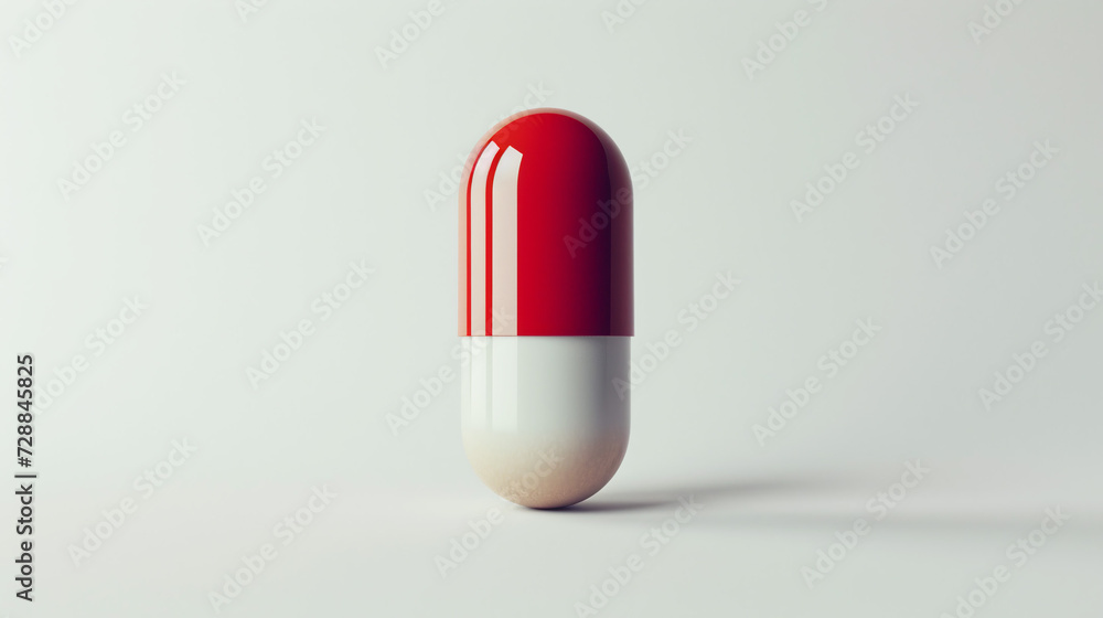 pill, capsule on a light background pill, capsule on a light background