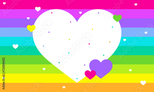 Abstract bright heart background vector illustration. Abstract colorful background. Decoration banner themed Lol surprise doll girlish style. Invitation card template