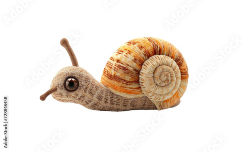 Sweet Teddy Snail isolated on transparent Background