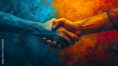 handshake between two people © Anna