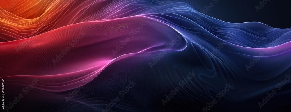 Obraz premium Computer Generated Image of a Colorful Wave