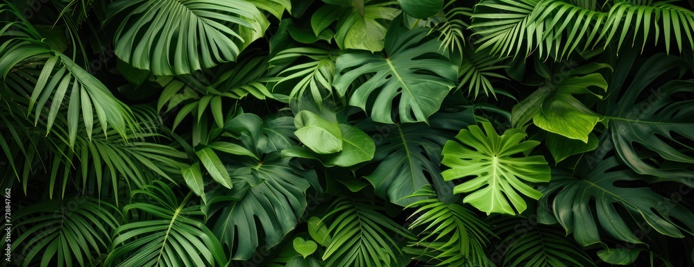 Lush Green Plant Covered in Abundant leaves tropical