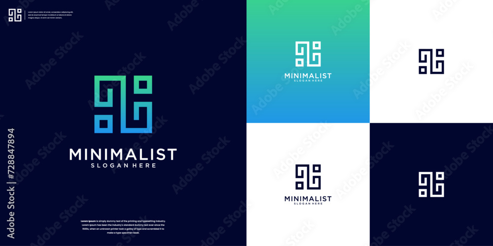 Elegant initials letters N logo. Elegant initials letters N logo.