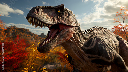 Prehistoric Raptor in Natural Habitat created with Generative AI technology © Fernando Cortés