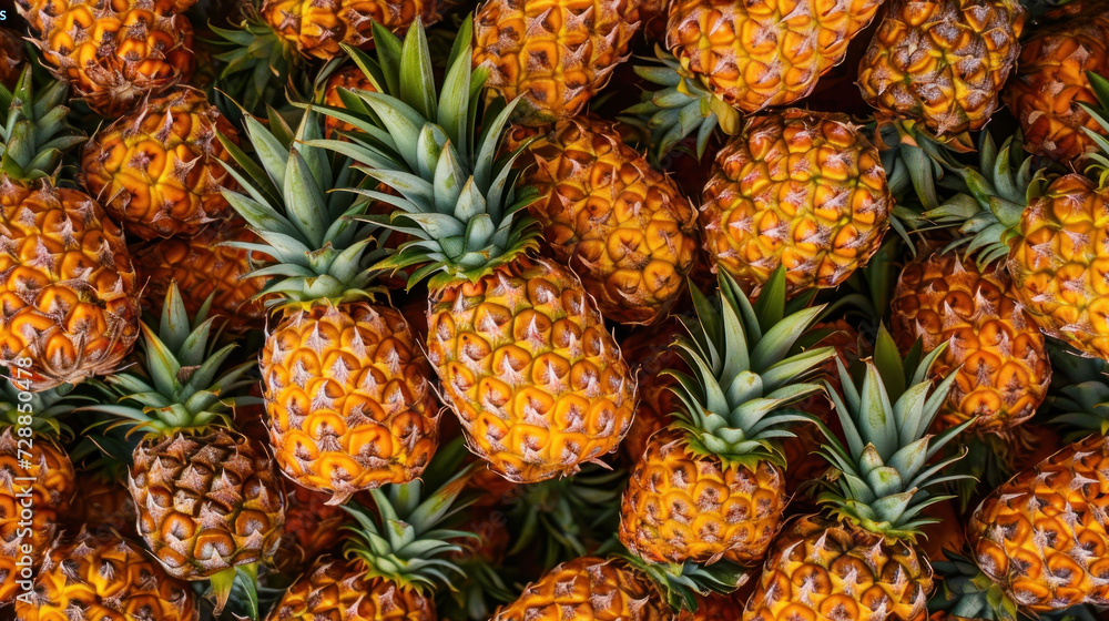 a pile of pineapples sitting next to each other on top of a pile of other pineapples on top of a pile of other pineapples. a pile of pineapples sitting next to each other on top of a pile of other pineapples on top of a pile of other pineapples.