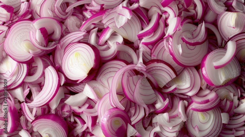 a pile of sliced red onions sitting on top of a pile of sliced red onions on top of a pile of sliced red onions on top of sliced red onions. a pile of sliced red onions sitting on top of a pile of sliced red onions on top of a pile of sliced red onions on top of sliced red onions.