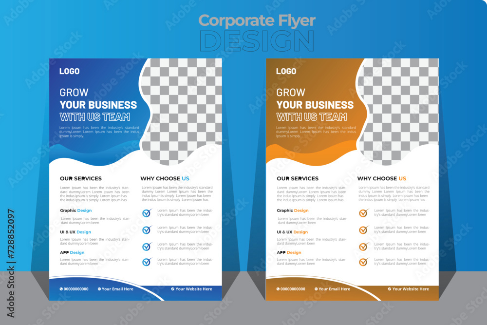 Professional business flyer design templat.