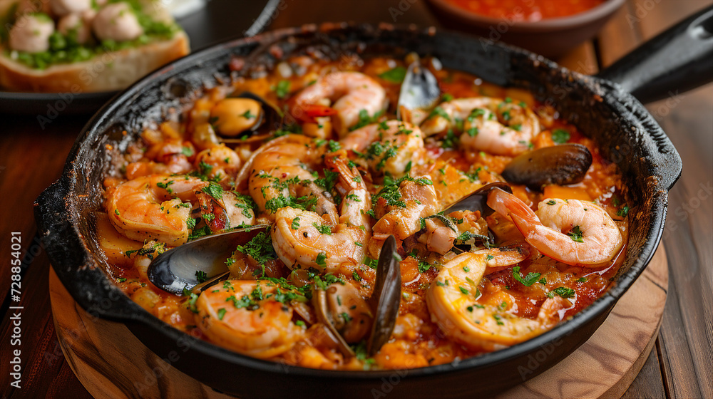 Cazuela de Mariscos - Seafood Casserole Delight Photo Cazuela de Mariscos - Seafood Casserole Delight Photo