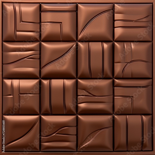 milk chocolate square tile