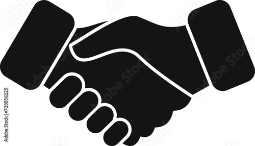Business handshake icon simple vector. Affection people. Care support service photo