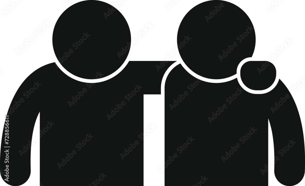 Care relationship icon simple vector. Business work help. Solitary dark Care relationship icon simple vector. Business work help. Solitary dark