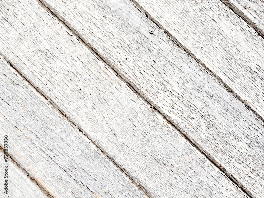 Fototapeta premium White wood planks texture boards background.