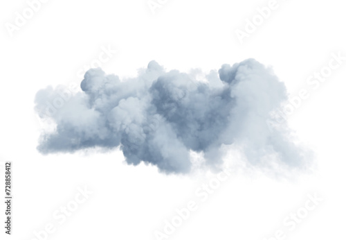 White cloud isolated on transparent background. 3D render.