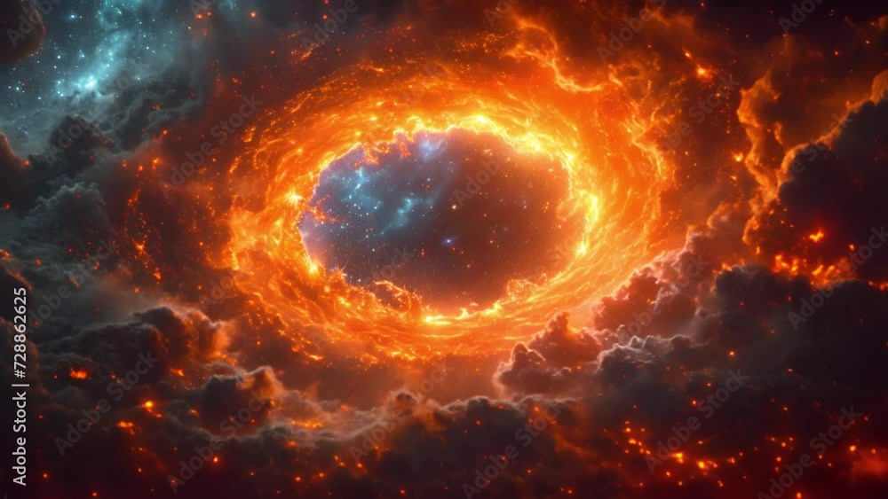 燃える宇宙空間,Generative AI 燃える宇宙空間,Generative AI