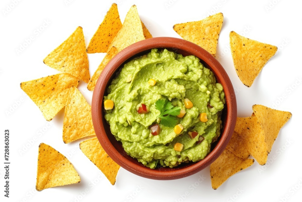 Clipping path included guacamole bowl on white background Clipping path included guacamole bowl on white background