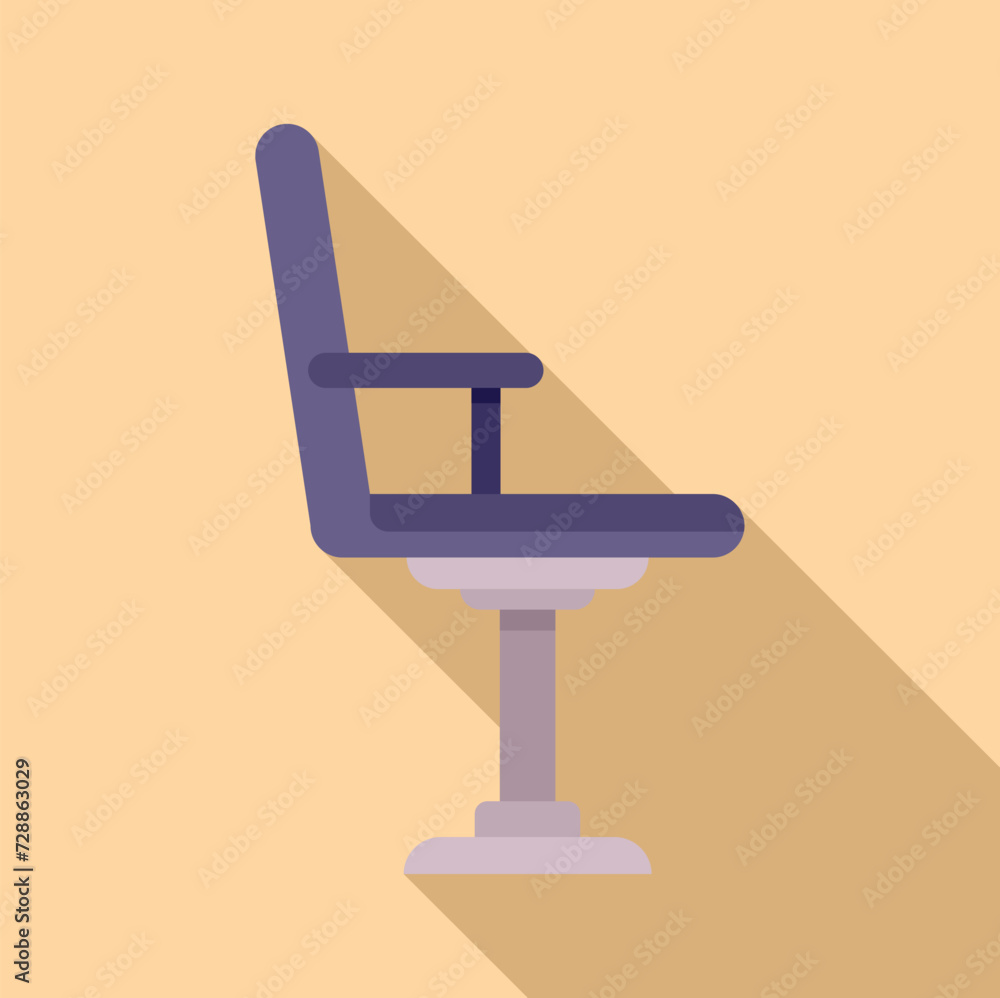 Beauty salon seat icon flat vector. Glamour person. Model seat coif Beauty salon seat icon flat vector. Glamour person. Model seat coif