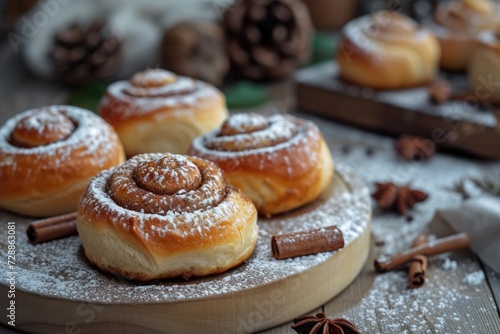 Wallpaper Mural Cinnamon sticks and powder on white background Torontodigital.ca