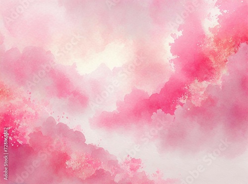 Pink watercolor abstract background. Copy space.