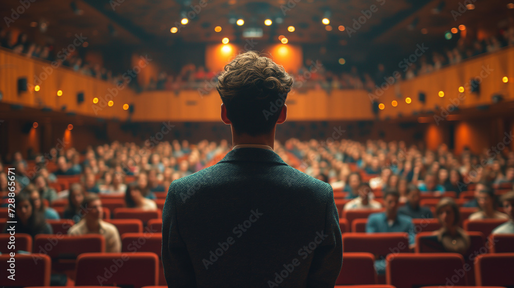 An influential mentor shares valuable insights with packed auditorium An influential mentor shares valuable insights with packed auditorium
