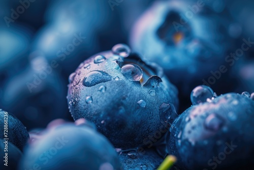 Macro close up of a blueberry